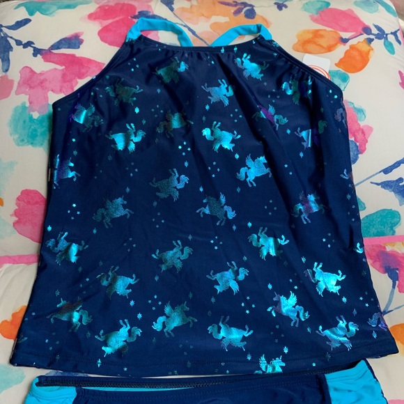 Blue and unicorn 🦄 (2) piece girls Bikini 👙 set - Picture 2 of 7